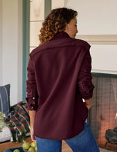 Load image into Gallery viewer, Frank &amp; Eileen | Eileen Sweatshirt Button-Up Currant