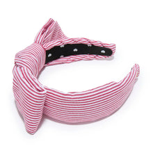 Load image into Gallery viewer, Lele Sadoughi Red Holly Seersucker Headband