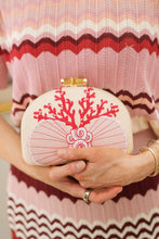 Load image into Gallery viewer, Coral &amp; Shell Clutch Purse | Pink &amp; Red