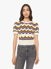 Load image into Gallery viewer, Mother Denim The Powder Puff | The Highs And Lows Short Sleeve Knit Sweater