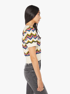 Mother Denim The Powder Puff | The Highs And Lows Short Sleeve Knit Sweater