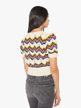 Load image into Gallery viewer, Mother Denim The Powder Puff | The Highs And Lows Short Sleeve Knit Sweater