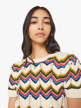 Load image into Gallery viewer, Mother Denim The Powder Puff | The Highs And Lows Short Sleeve Knit Sweater