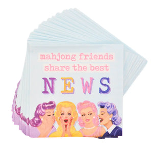 Mahjong Friends Share The Best NEWS Cocktail Napkins
