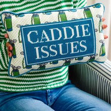 Load image into Gallery viewer, Caddie Issues Golf Needlepoint Pillow