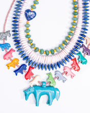 Load image into Gallery viewer, Gather Goods Navy Blue &amp; Olive Spacers Necklace