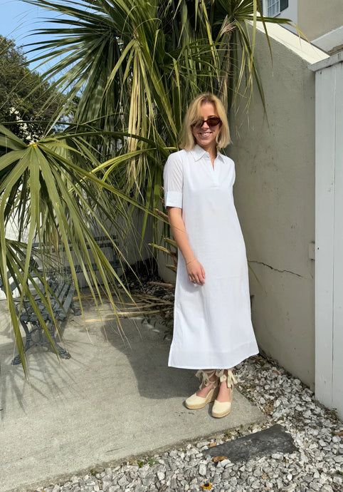 Madison Matthews Darren Midi Dress | White