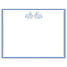 Load image into Gallery viewer, Herend Bunny Stationary Cards &amp; Envelopes | Pink &amp; Blue