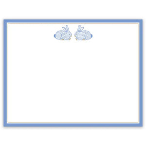 Herend Bunny Stationary Cards & Envelopes | Pink & Blue