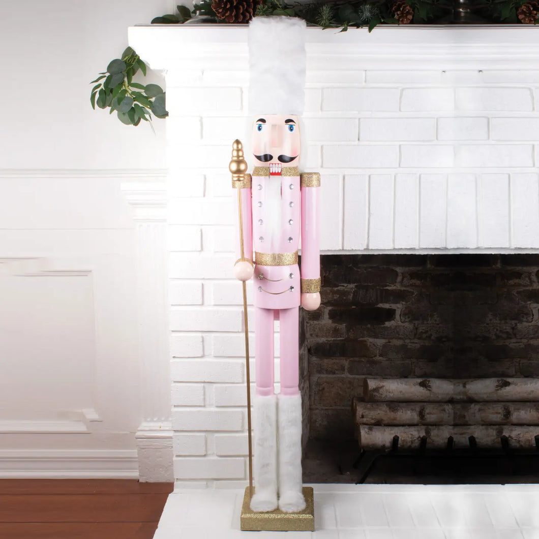 Nutcracker Decorative Christmas Statue | Pink
