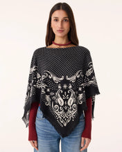 Load image into Gallery viewer, Kujten Cashmere Ponchana Dot Poncho | Noir Black