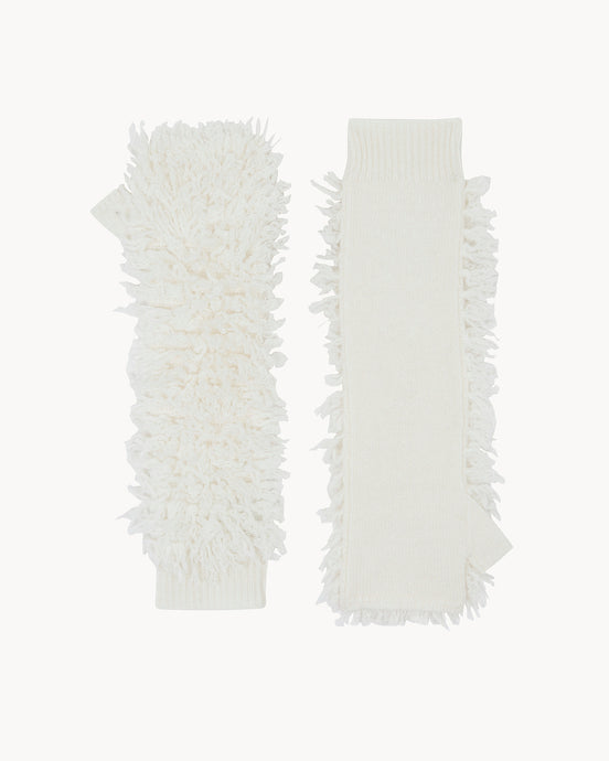 Kujten Paris Sotchi Yeti Cashmere Mittens | Blanc Organic