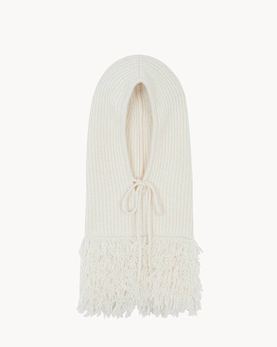 Kujten Paris Sybel Yeti Cashmere Hood | Blanc Organic