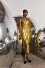 Load image into Gallery viewer, Hunter Bell Amal Dress | Gilded Jacuard