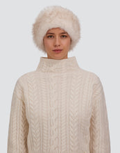 Load image into Gallery viewer, Herno Faux Fur Headband | Latte &amp; Chantilly