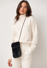 Load image into Gallery viewer, Linda Richards Mink Fur Crossbody Bag | Sable &amp; Black
