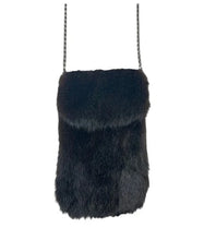 Load image into Gallery viewer, Linda Richards Mink Fur Crossbody Bag | Sable &amp; Black