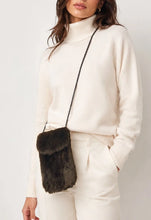 Load image into Gallery viewer, Linda Richards Mink Fur Crossbody Bag | Sable &amp; Black