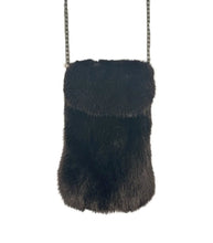 Load image into Gallery viewer, Linda Richards Mink Fur Crossbody Bag | Sable &amp; Black