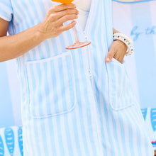 Load image into Gallery viewer, Weezie Towels Striped Swimsuit Coverup | Blue Stripe