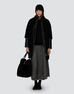 Herno Coat In Luxury Wool & Nylon Ultralight | Black
