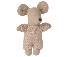 Load image into Gallery viewer, Maileg Baby Mouse in Carry Cot | Rose
