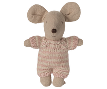 Load image into Gallery viewer, Maileg Baby Mouse in Carry Cot | Rose