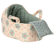 Load image into Gallery viewer, Maileg Carry Cot | Baby Mouse Blue