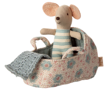 Load image into Gallery viewer, Maileg Carry Cot | Baby Mouse Blue