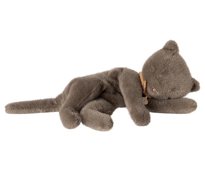 Maileg Sleeping Plush Kitten | Grey Medium