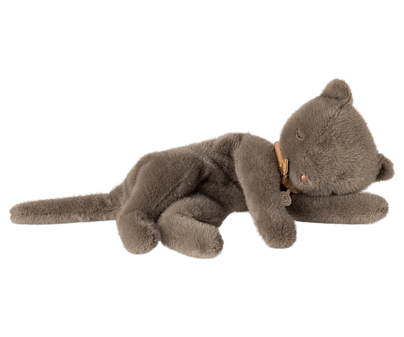 Maileg Sleeping Plush Kitten | Grey Medium