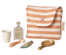 Load image into Gallery viewer, Set of miniature items including a striped bag, cup, bottle, and tools on a white background