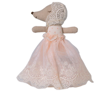 Load image into Gallery viewer, Stuffed animal toy with a lace dress on a white background