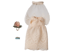 Load image into Gallery viewer, Vintage-style lace dress with matching headband on a white background