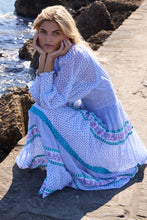 Load image into Gallery viewer, Oliphant V-Neck Smocked Waist Midi | Capri Blue