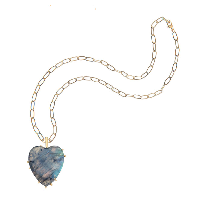 Jane Win LOVE Carry Your Heart Pendant in Labradorite | 18