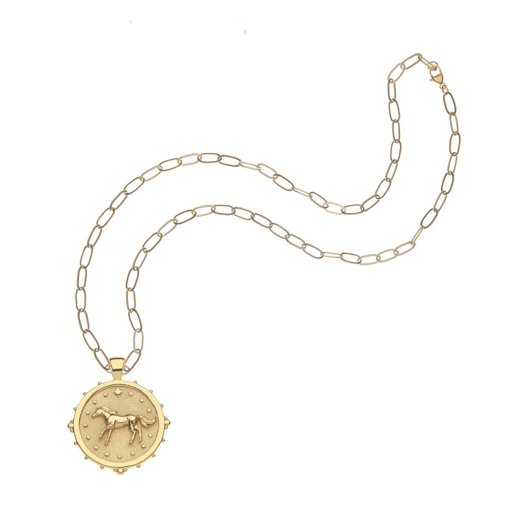 Jane Win COURAGE Horse JW Original Pendant Coin