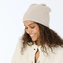 Load image into Gallery viewer, Kerri Rosenthal Cashmere Ribbed Knit Beanie | Light Mushroom