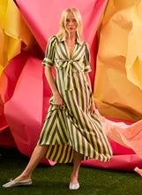 Load image into Gallery viewer, Hunter Bell Iris Dress | Evergreen Stripe
