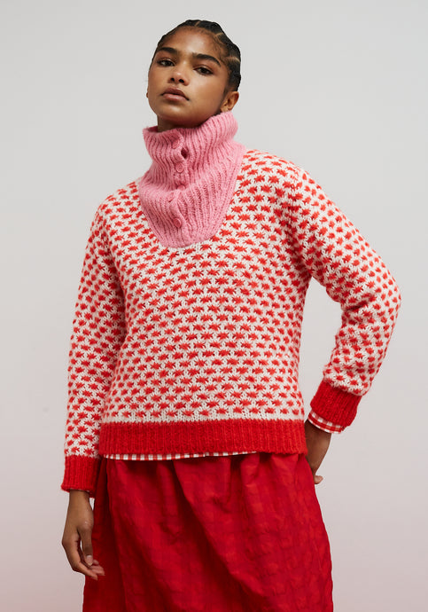 Dr. Bloom Jersey Optimist Knit | Pink & Red