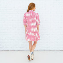 Load image into Gallery viewer, Caryn Lawn Claire Basket Dress | Gameday Red