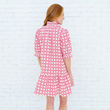 Load image into Gallery viewer, Caryn Lawn Claire Basket Dress | Gameday Red