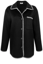 Load image into Gallery viewer, Blanket Stitch Jacket | Black