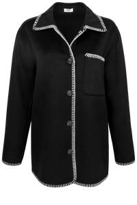 Blanket Stitch Jacket | Black