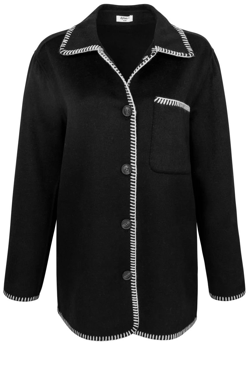 Blanket Stitch Jacket | Black