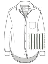 Load image into Gallery viewer, Frank &amp; Eileen | Eileen Relaxed Button-Up Shirt Army Green Stripe