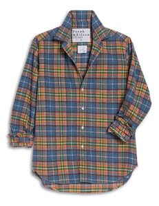 Frank & Eileen | Eileen Relaxed Button-Up Shirt Shirt Orange, Green, Blue Plaid Flannel