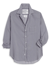 Load image into Gallery viewer, FINAL SALE Frank &amp; Eileen | Eileen Relaxed Button-Up Shirt Navy and White with Silver Stripe