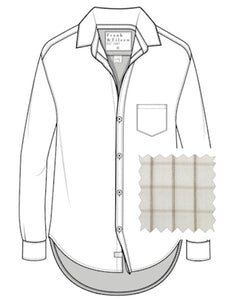 Frank & Eileen | Eileen Relaxed Button Down Cream Camel Check Flannel