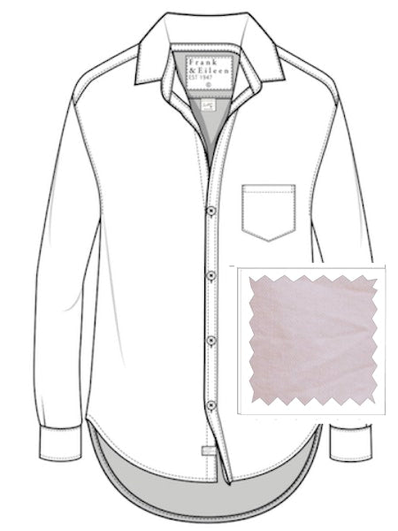 Frank & Eileen | Eileen Relaxed Button Up Shirt Limited Edition Denim Pink Dip Dye
